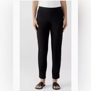 Eileen Fisher Pants Women Size Large RN#78121 Black Pull On Straight